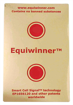 Equiwinner™ är ett vetenskapligt framtaget plåster som underhåller och återställer hästens normala hälsa med hjälp av särskilt utformade naturliga elektrolyter. Det är en 10 dagars kur. När kuren är avslutad är effekten långvarig och behöver bara upprepas en gång om året. Vissa tränare av hårt presterande hästar använder Equiwinner två eller tre gånger per år för kontinuerligt maximalt välmående.
Equiwinner har ingen tävlingskarens.
